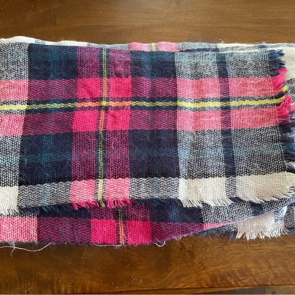 Large Plaid Scarf